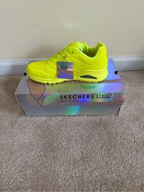Skechers Kids Neon Chartreuse Athletic Sneakers
